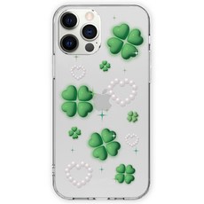디자인플러스 네잎클로버 클리어 젤리 휴대폰 케이스