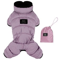 PUPPY ANGEL Air2母犬用超細纖維防水保暖連身衣 PA-OW542, #508 粉色, 1件