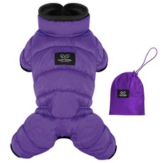 PUPPY ANGEL Air2母犬用超細纖維防水保暖連身衣 PA-OW542, #631 紫色, 1件