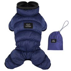 PUPPY ANGEL 犬用Air2系列工裝風半罩式鋪棉連身衣 PA-OW541, 760Navy