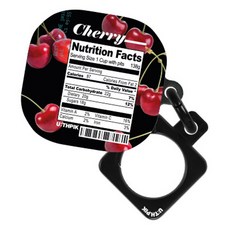 유스픽 블랙 디자인 버즈 하드 케이스 + 카라비너 세트, 리얼푸드라벨 20 체리