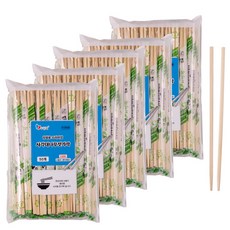 Living Well 塑膠包裝方形竹筷, 50入, 5個