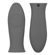 cofv 平底鍋手柄矽膠握把套, 灰色, 2個