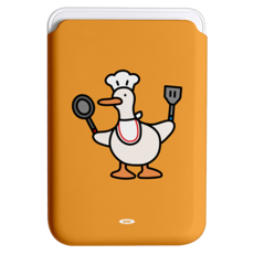 코쿼드 9C9C 아임 덕키 맥세이프 휴대폰 하드 카드 지갑, 요리사 덕키, 1개