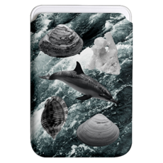 코쿼드 9C9C 오션 맥세이프 휴대폰 하드 카드 지갑, 블랙 오션, 1개