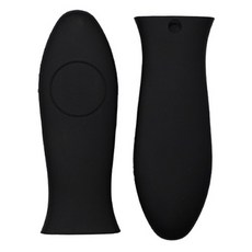 cofv 平底鍋手柄矽膠握把套, 黑色, 2個