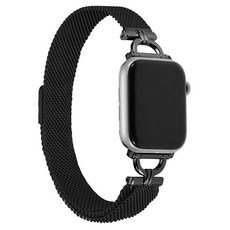 It's Life Apple Watch 纖薄環扣米蘭尼斯錶帶 38 40 41mm, 黑色