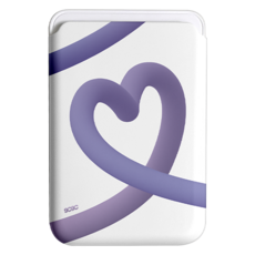 코쿼드 9C9C 3D 하트라인 맥세이프 하드 카드 지갑, 퍼플하트라인, 1개