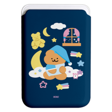 코쿼드 9C9C 곰돌이 일상 맥세이프 하드 카드 지갑, 슬리핑곰돌이, 1개