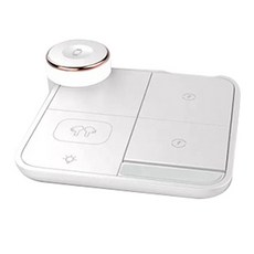 늘바론 4in1 무선충전기 애플용, 화이트, 1개
