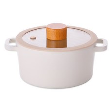 Kitchenwell 電磁爐適用Tori系列附蓋雙耳湯鍋, 米色, 16cm, 1個