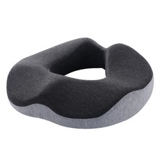 多功能四季透氣甜甜圈坐墊, 雙色灰