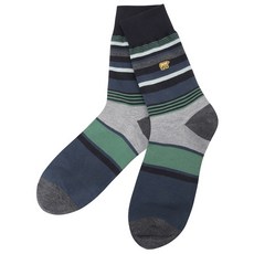 Jack Nicklaus 傑克.尼可勞斯.金熊 男款彩色混色條紋襪子 LBLAM22111GRX, 綠色, 1組