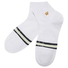 Jack Nicklaus 傑克.尼可勞斯.金熊 男款條紋亮點襪子 LBLAM22131WHX, 白色, 1組