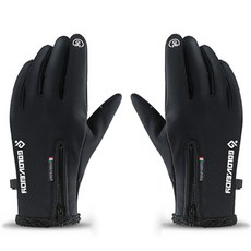 Daysoy 內刷毛觸控運動手套 雙手組, 01 黑色, 1個