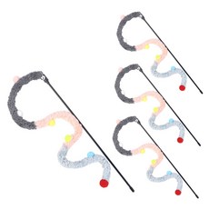 고양이 아티펫 레드볼 벨벳 스틱 장난감, 그레이, 4개