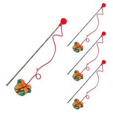 고양이 아티펫 크리스마스 스틱 장난감 선물, 혼합색상, 4개