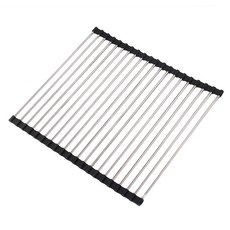 O.Laple 矽膠碗盤瀝水捲墊, 黑色