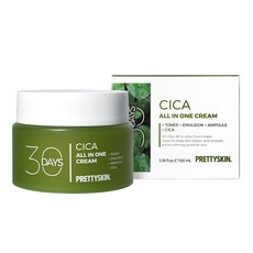 Pretty Skin 30 天多效合一積雪草舒緩保濕霜, 1個, 100ml