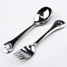 Bloom at home 幼兒用微笑湯匙組, 單一顏色, 湯匙 + 叉子, 1套