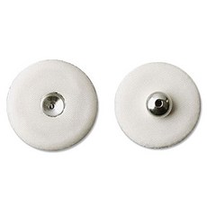 ButtonKing 布面包釦 按扣 母釦 25cm 7入 + 公釦 25cm 7入 套組, 1套, 淺米色