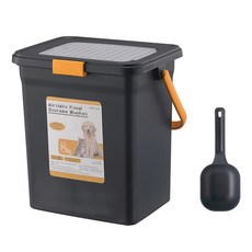 nature pet Signature 寵物飼料桶, 黑色, 23L, 1個