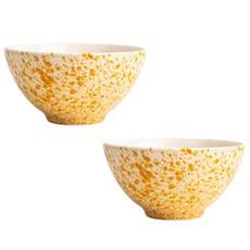 보아비스타 스플레터 밥공기 12.5cm, 옐로우, 2개