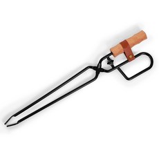 살반 우드그립 장작 숯 집게, 1개