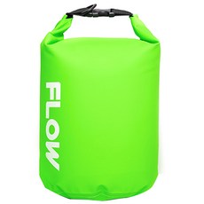 FLOW 防水沙灘包 水上活動游泳包 防水袋 + 背帶, 黃綠色