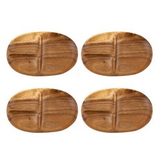 니코트 우드 나눔접시 L, 4개