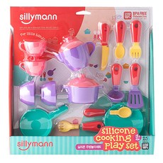 sillymann 孩童廚房鉑金矽膠玩具組 WSB532, 混色