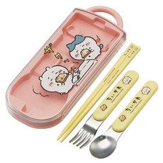 Skater 吉伊卡哇印花孩童餐具組, 湯匙+叉子+筷子+盒子, 1組, 遙遠的千井川