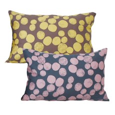 Iconi House 圓形枕頭套 2入 + 枕芯 2入 組, 粉紅色, 黃色, 1套