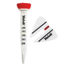 Volvik Aiming 高度可調控高爾夫球釘, 紅色, 1組