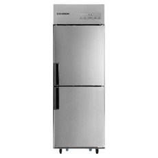 스타리온 병꽂이 업소용 냉장고 유광 메탈 25박스 1/2 냉동 484L 방문설치, SR-E25B1FB