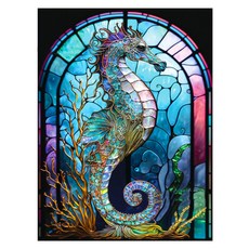 Alode 水下世界牆壁裝飾方形鑽石畫 DIY套組 20 x 30 cm, 1個, NO 11