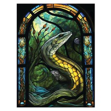 알로데 수중 세계 벽 장식 스퀘어 보석십자수 DIY키트 70 x 90 cm, NO 12, 1개