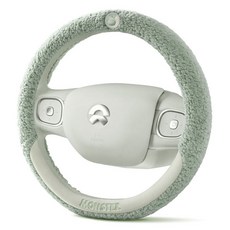 365Car Car91 테디 벨벳 차량용 겨울 핸들 커버, 그린