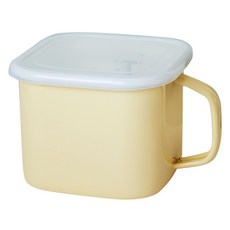 라임올리브 인덕션 손잡이 계량눈금형 법랑 용기 2.2L, 가로 19.5cm x 높이 12cm, 1개