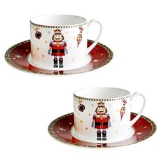 Prauna 聖誕胡桃鉗杯+杯托 2人組, 混合顏色, 1套