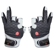 MONCROSS SWITZERLAND 三指切口釣魚手套 雙手穿戴組 GQG-301QB, 1套, 黑色