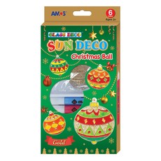 AMOS 阿摩司 玻璃彩繪 聖誕綵球, 1個, 混合顏色