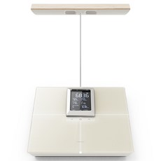 mooas 智慧手握桿LCD內建身體體脂肪體重計, M8BCS2, 象牙白