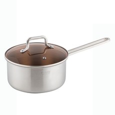 LiViNG ART K-Cook不鏽鋼單柄鍋, 銀色, 1個, 18cm