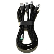 레디엘로 3in1 베이직 고속 충전 케이블, 1.2m, 블랙, 1개