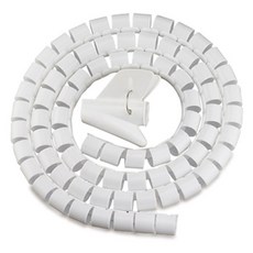 마켓플랜 롤 케이블 정리커버, 1세트, 화이트