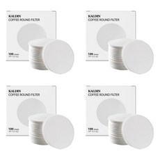 칼딘 모카포트 포터필터 여과지 더치커피기구 올 라운드 필터 화이트 51mm, 100개입, 4개