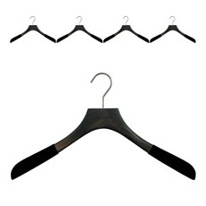 MAINETTI 奢華絲絨原木夾克衣架, 深棕色, 5個