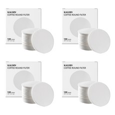 KALDIN 摩卡壺 沖煮把手濾紙 冰滴咖啡器具 全圓形濾紙 白色 58mm, 100入, 4個