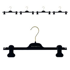 MAINETTI 頂級絲絨褲裙衣架, 5個, 黑色